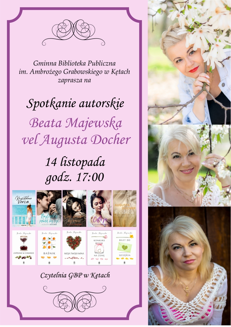 spotkanie autorskie Beata Majewska plakat