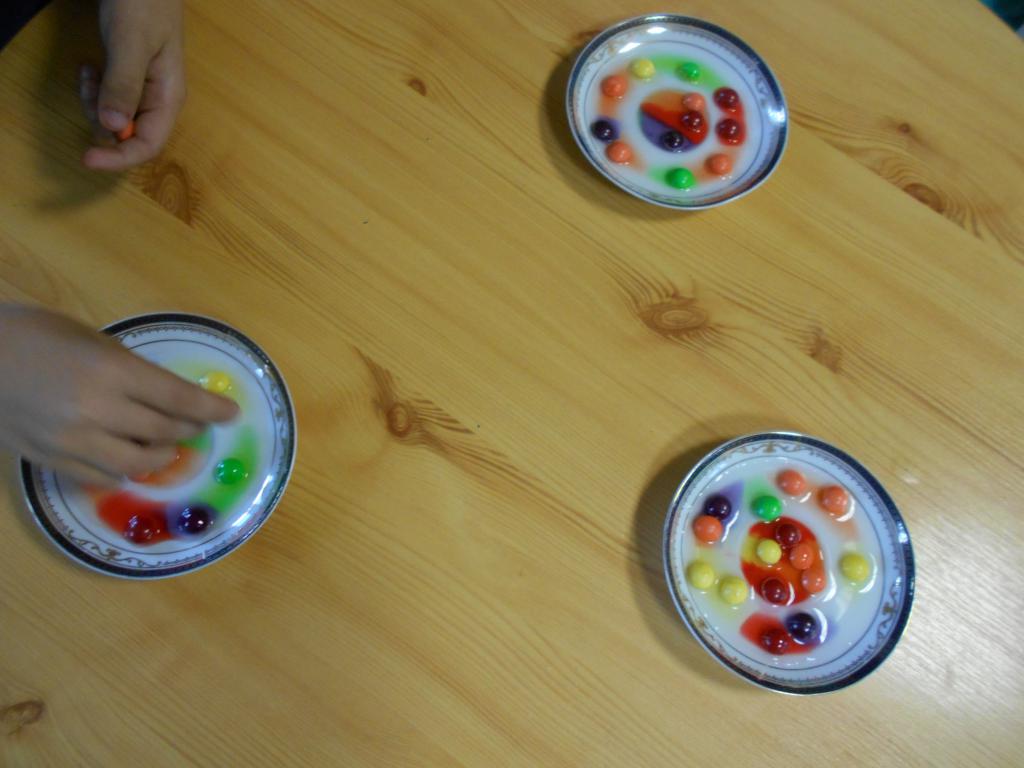 Eksperyment z cukierkami Skittles